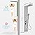 Shower Panel Tower System, LED Shower Panel Tower, Rainfall Waterfall Shower Head with Handheld, 2 Body Jets, 3-Function Faucet Rain System with Tub Spout, Temperature Display, Brushed Nickel