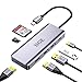 Produktbild NGE USB-C-zu-Dual-HDMI-Adapter, Dockingstation, 7-in-1-USB-C-Hub mit Dual-HDMI, 3 USB 3.0, 100 W PD, Kartenleser kompatibel für MacBook Pro, Dell XPS 13/15, Thunderblot 3 HUB