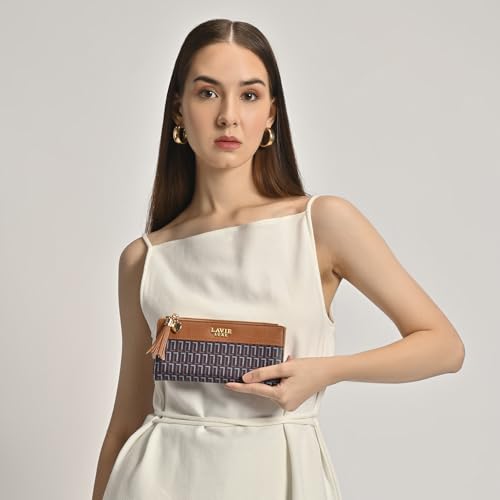Image of Lavie Luxe Women's Mono Safain25 Bifold Zip Wallet |Gift For Ladies