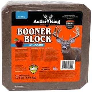 Antler King Apple Flavored Booner Block for Deer, 10 lb Block Year-Round Long-Range Deer Attractant