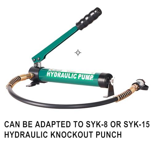 Image of UTZIKOHydraulic Hand Pump 400cc 10000Psi Portable Hydraulic Cylinder Single Acting for Separate Type Hydraulic Tools Oil Capacity 700cc Ideal for Hydraulic Lifting Application