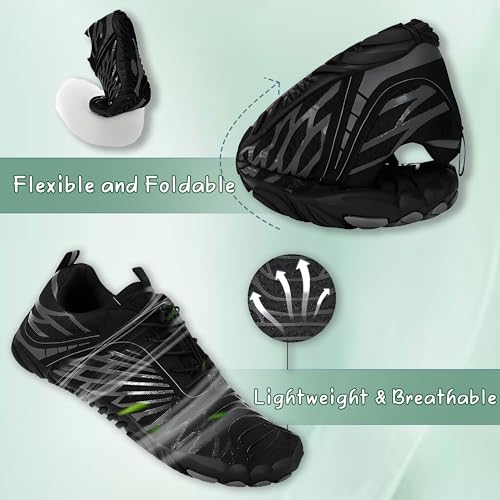 Image of Barefoot Shoes for Women & Men, Grounded Walking Hiking Barefoot Shoes, Wide Toe Box Non-Slip Water Athletic Footwear, Comfortable Vitality Barefoot Footwear, Trail Running Sneakers Unisex