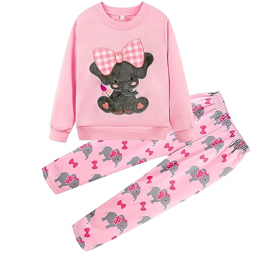 Image of RETSUGO Little Girls 2 Piece Clothing Sets Toddler Unicorn Sweatshirts and Leggings Cotton Fall Winter Casual Outfits 3-8T