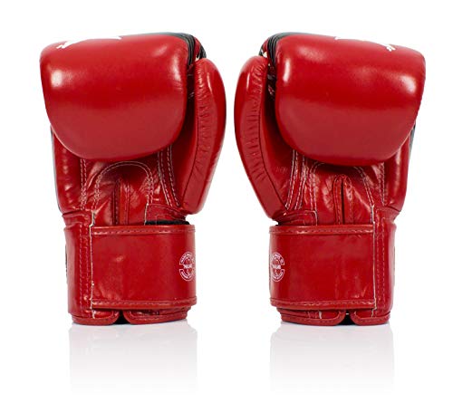 Image of Fairtex Muay Thai Style Sparring Gloves, Red /Black, 12-Ounce