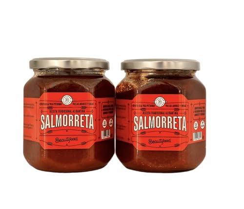 Beautifood - Salmorreta para Paella, Salmorreta Alicantina, Salsa Salmorreta, Sofrito para Potenciar el Sabor de tus Paellas, Arroces, Fideuás y Guisos - 2 Tarros de 540gr (108 raciones por tarro)