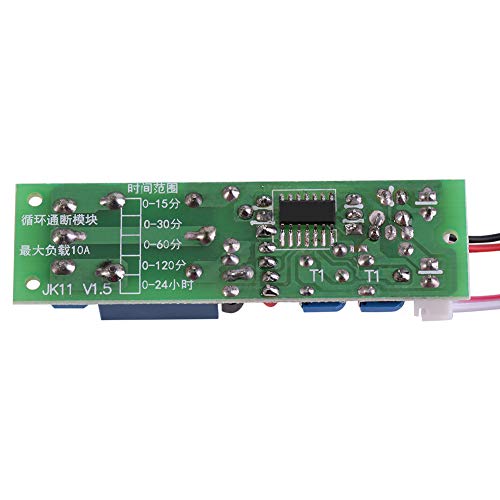 Relais marche/arrêt de retard de minuterie de Cycle infini DC 5 V/12 V/24 V 0-15 min/0-60 min commutateur de relais de temps de retard pour l'équipement d'exploitation de la minuterie(DC 24V 0-15min)