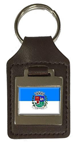 Porte-clés en cuir gravé de Sumidouro fait main, un accessoire chic d'inspiration brésilienne