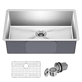 KRAUS Standart Pro 30 -inch Undermount Single Bowl 16 Gauge Stainless Steel Kitchen Sink, KHU100-30