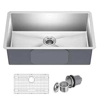 KRAUS Standart Pro 30 -inch Undermount Single Bowl 16 Gauge Stainless Steel Kitchen Sink, KHU100-30