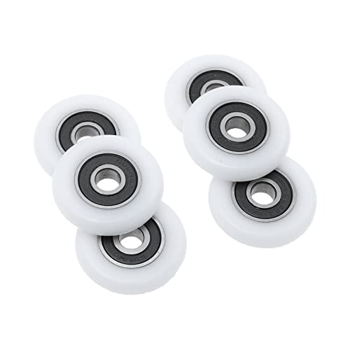 AUTSUPPL 6個引き戸ランナー シャワードアローラー交換用ホイール ガラス引き戸プーリー 浴室の滑車 ローラー すべりやすい設計