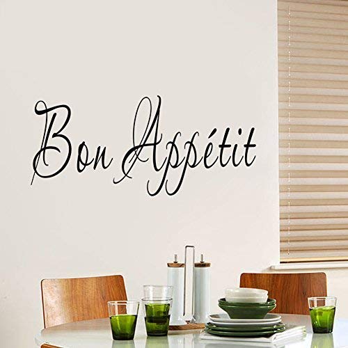 Boodecal Quote Series French Bon Appetit Wall Saying Quotes Vinyl Decals Stickers For Restaurant Kitchen Dining Room Cafe 24 Inches X 10 Inches #TOP2
