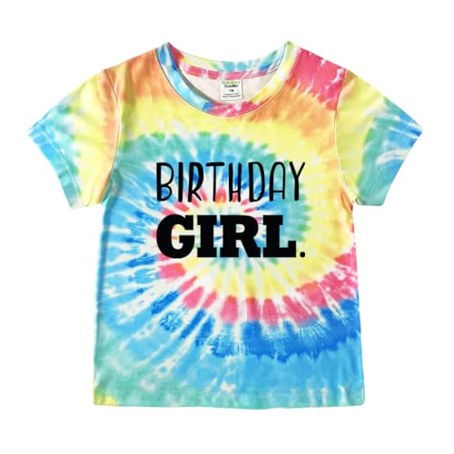 Image of Birthday Girl Shirt Toddler T-Shirt Kid Birthday Party Outfit Tee Gift for Girls 1st 2nd 3rd 4th 5th 6th 7th 8th Tops