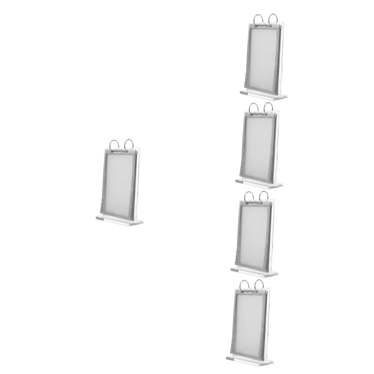 SHINEOFI 5piezas Soporte De Exhibición De Menú Transparente Soporte De Carteles De Escritorio Para Restaurantes y Cafés Vertical Con Base Estable