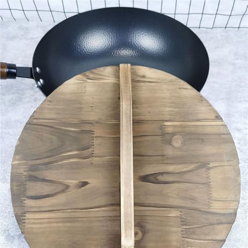 Wok con tapa de hierro fundido sin recubrimiento 32 cm miniatura 2