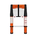 LUISLADDERS Telescoping Ladder 12.5FT Aluminum Extension Step Ladder ANSI Certified Slow Down Design Multi-Purpose Telescopic Ladder for Home, 330 Lb Capacity