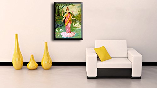 Image of Tallenge - Lakshmi - Raja Ravi Varma Mythology Collection - Medium Canvas - Framed (19 x 24 inches)