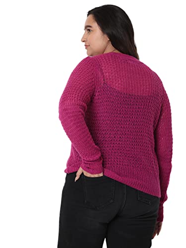 Image of Vero Moda Curve Women's Acrylic Round Neck Pullover