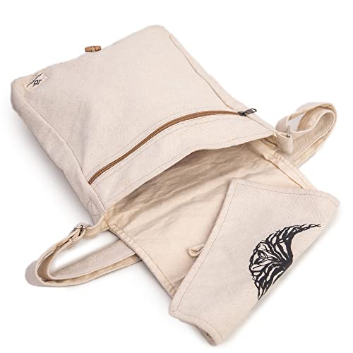 Freakmandu Hemp Sling Crossbody Bag - Tree of Life Unisex Crossbody Messenger Hemp Bag Sling Handmade in Nepal3