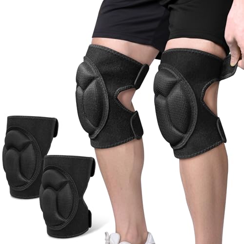 Knee Pads for Cleaning Floors & Gardening One Size L Fits Most with Adjustable Straps Soft EVA Foam Cleaning Knee Pads for Women & Men Non-Slip Kneepads for Housework Gardening Yard & Flooring (1 Pair)