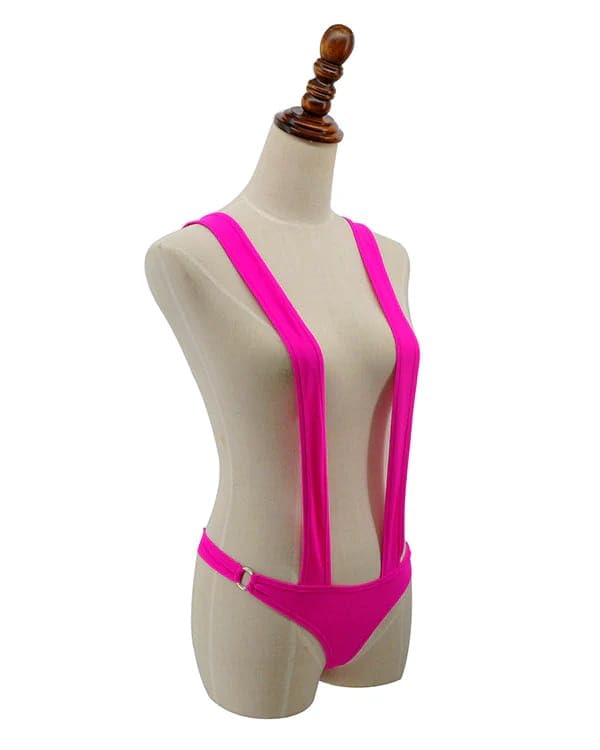 m.a.1 Women's Fuchsia Pink Suspender Bikini Bottom, Adjustable Straps-picture-32