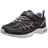 [シュンソク] スニーカー キッズ 男の子 女の子 子供靴 防水 軽量 17~26cm 2E SJJ 4910 ブラック/ラベンダー 22.0 cm