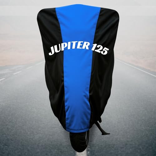 Image of Motorcycle Scooty Body Cover for Outdoor Use - Heavy Fabric Water Resistant Two Wheeler Cover with UV, Dust & Rain Protection Compatible for Jupiter 125