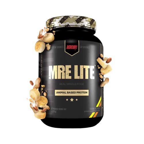 Redcon1 Mre Lite Whole Food Protein Powder, Banana Nut Bread - Low Carb & Whey Free Meal Replacement With Animal Protein Blends - Easy To Digest Supplement Made With Mct Oils (1.92 Lbs) #TOP26