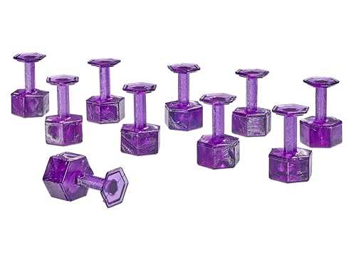 Image of Black Plague Dent Reaper Dead Center 12 mm Purple Hex Tabs (10 Tabs)