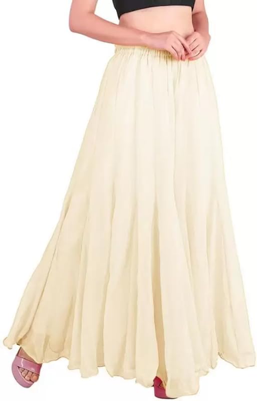Women's Solid Georgette Palazzo Pants (Size-XXL, Off White)-image-39