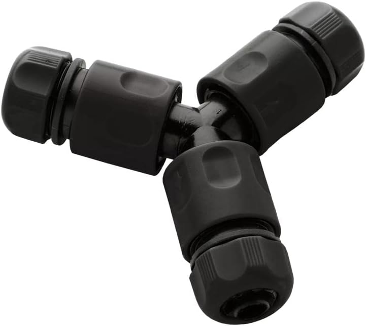 Gardener's Supply Company 3 Way Snip-n-Drip Angle Connector | Irrigation Tubing Connectors for Drip Sprinkler Garden Lawn Systems for Raised Garden Beds, Planter Box & Backyard Vegetable Plots (1-PC)