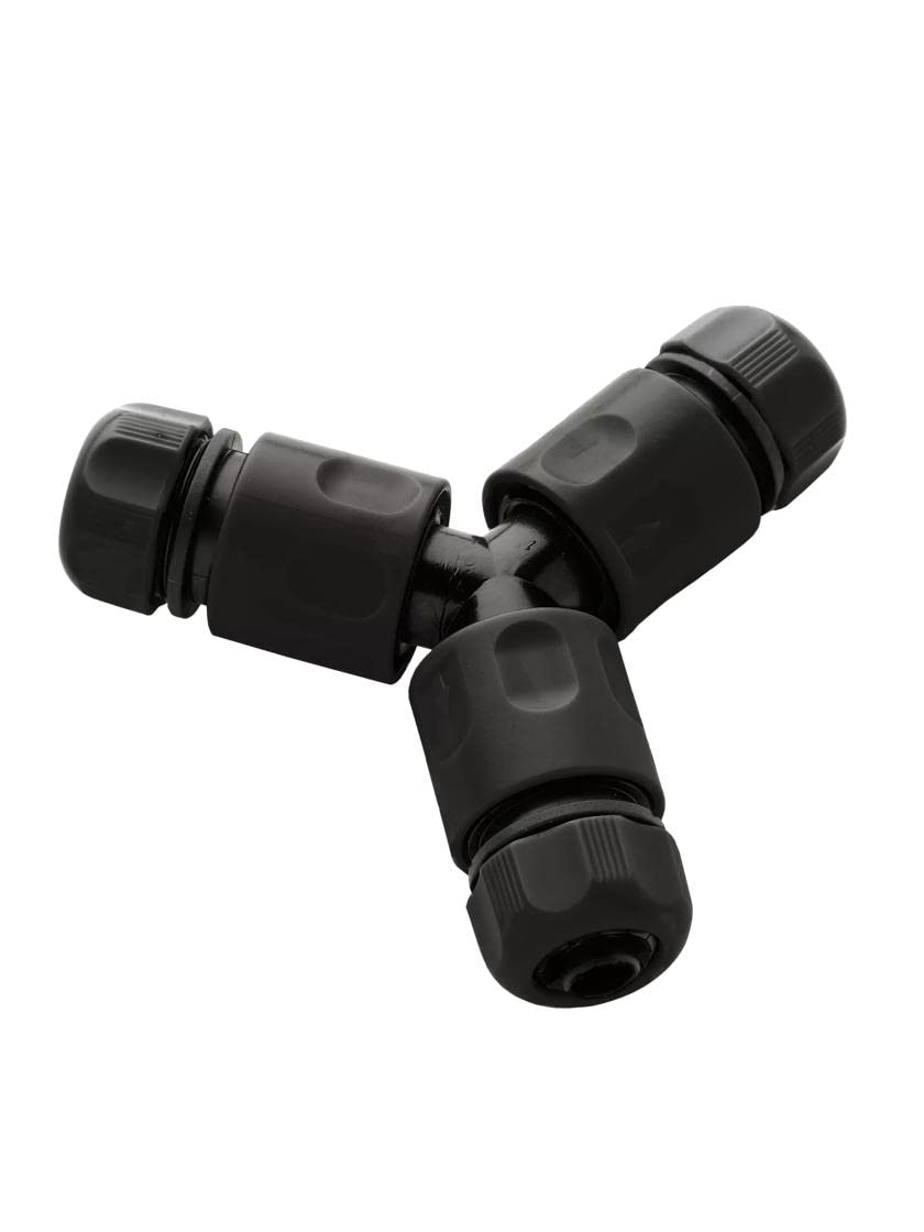 Gardener's Supply Company 3 Way Snip-n-Drip Angle Connector | Irrigation Tubing Connectors for Drip Sprinkler Garden Lawn Systems for Raised Garden
