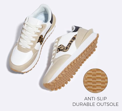 LUCKY STEP Women's Platform Fashion Sneakers Tennis Retro Walking Casual Trainers Stylish Durable Deluxe Skate Running Shoes2