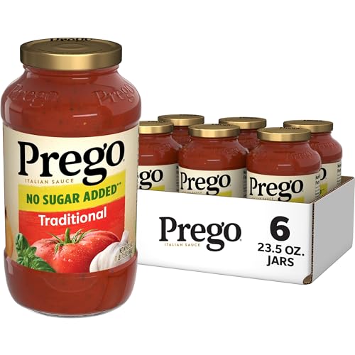Image of Prego Traditional No Sugar Added Pasta Sauce, 23.5 Oz Jar (Case of 6)