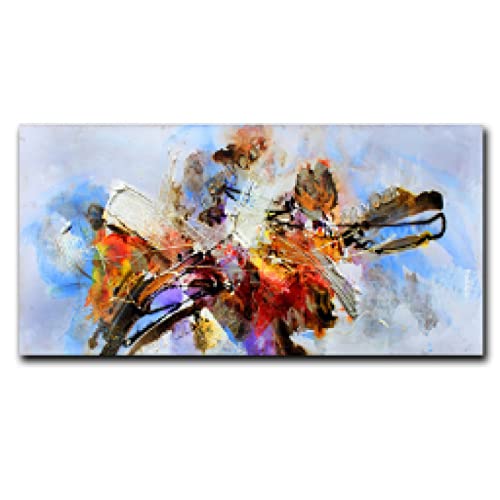 Toile peinture affiches couleur bloc abstrait décoration murale moderne 30x60