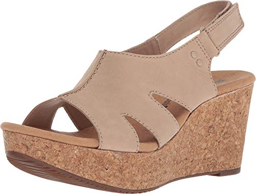Clarks womens Annadel Bari Platform, Sand Nubuck, 8.5 US