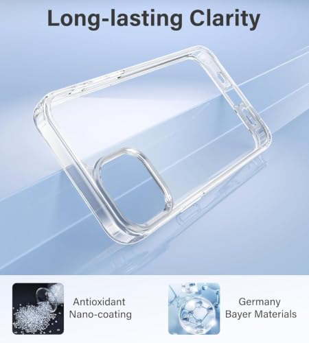Image of DIZORO Crystal Clear Compatible with iPhone 14 Plus Case with Anti-Yellow Shockproof Transparent Cover