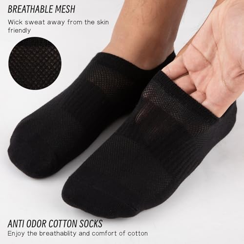 COOVAN Mens No Show Socks Casual Cotton Non-Slip Basic low Cut Short Loafer Invisible Sock 7 Pairs2