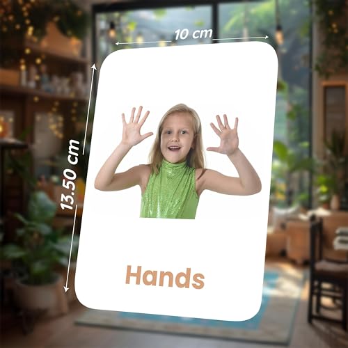 Image of SPARTAN KIDS Body Parts Flash Cards for Kids | 27 Early Learning Flash Cards Easy & Fun Way of Learning 1 Year to 6 Years Babies, for Language Skills