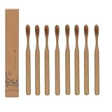 8 Pcs Boar Bristle Toothbrush, Bamboo Toothbrushes, Bamboo Brush – 100% Biodegradable Natural Bamboo Handle for Gentle Cleaning, Eco-Friendly Oral Care, Zero Waste Lifestyle