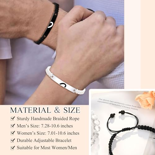 UPROMI Matching Bracelets for Couples, Dad&Daughter, Brother&Sister, Fathers Day Valentines Christmas Birthday Gifts4