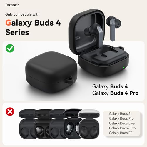 Inesore for Galaxy Buds 4 Pro & Galaxy Buds 4 Case (Black) — view 2