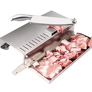 Handmatige Vleesbot Cutter Rib Snijmachine, Heavy Duty Kip Snijmachine, voor Rundvlees Geit Varken Vis Slager Commerciële Keuken(Size:Klein)