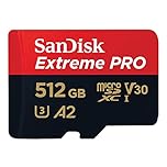 SanDisk Extreme PRO 512 Go microSDXC, Carte micro sd + adaptateur SD (Pour smartphone, caméra d'action ou droner, jusqu'à 200 Mo/s) RescuePRO Deluxe UHS-I, Class 10, U3