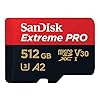 SanDisk Extreme PRO microSDXC UHS-I Tarjeta de memoria 512 GB + adaptador y RescuePRO Deluxe (para teléfonos inteligentes, cámaras de acción o drones, A2, clase 10, V30, U3, transferencia de 200 MB/s)