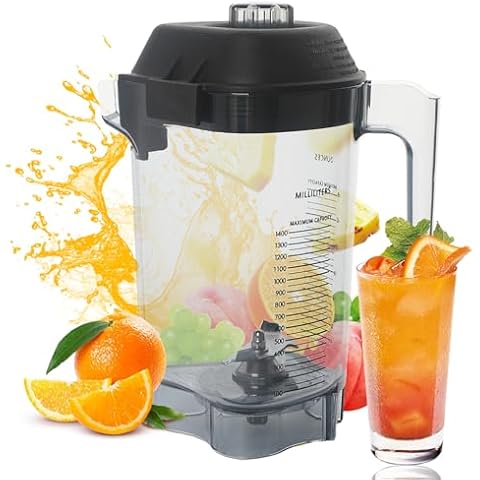For Vitamix Blender Pitcher 48oz, Replace for Vitamix Advance VM0145 The Quiet One BarBoss Touch & Go Advance Series Container Cup, For Vitamix Replacement Pitcher 48oz Container For Vitamix Pitcher Cover