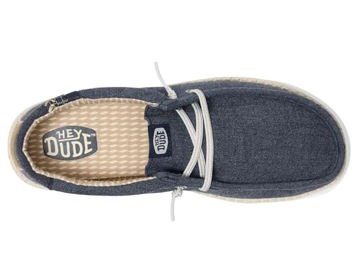 HEYDUDE Men's Wally Break Brushed Linen (Little Big Kid) Slip-On2