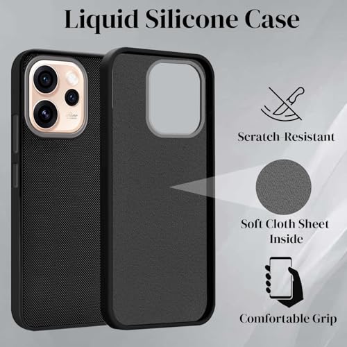 Image of Jkobi Rubberised Back Cover Case for Oppo Reno15 Pro 5G | Oppo Reno 15 Pro 5G (Textured Grip Design | Micro-Fiber Cloth Inside | Slim and Light Weight | Soft Touch and Feel)