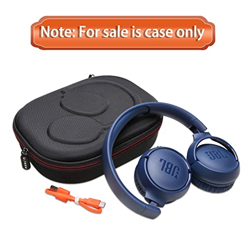 Image of L LTGEM EVA Hard Case for JBL Live 770NC /660NC /650BT /460NC /670NC /400BT /500BT and JBL Tune 770NC /710BT /720BT /760NC /700BT /750BT /510BT /660NC /520BT /500 /E45BT Bluetooth Wireless Headphone(Black+Orange)