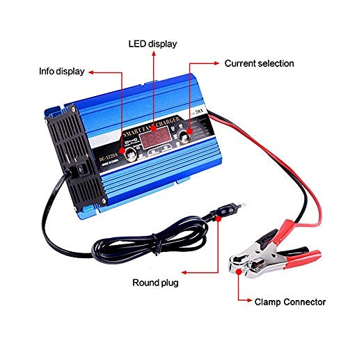 SANWAN cargador inteligente de batería, 30 A, 12 V, carga rápida, pantalla LCD para caravana, autocaravana, barco, coche