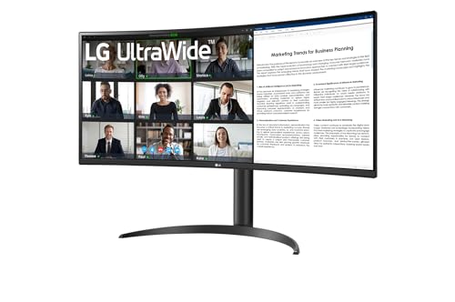 LG UltraWide™ 34WR55QK-B Ecran PC Ultra Large 34" - Dalle VA résolution QHD (3440 x 1440), 5ms GtG 100Hz, HDR 10, sRGB 90% (CIE1931), inclinable, réglable en Hauteur, Mode Portrait